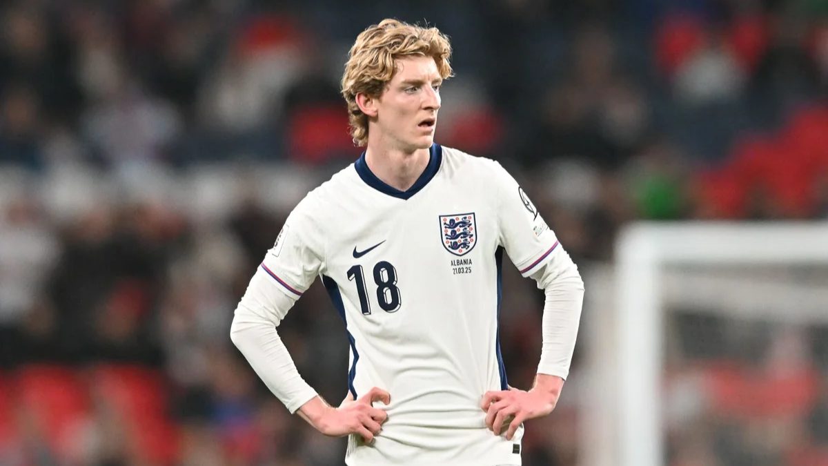 Anthony Gordon during a match with the England national team