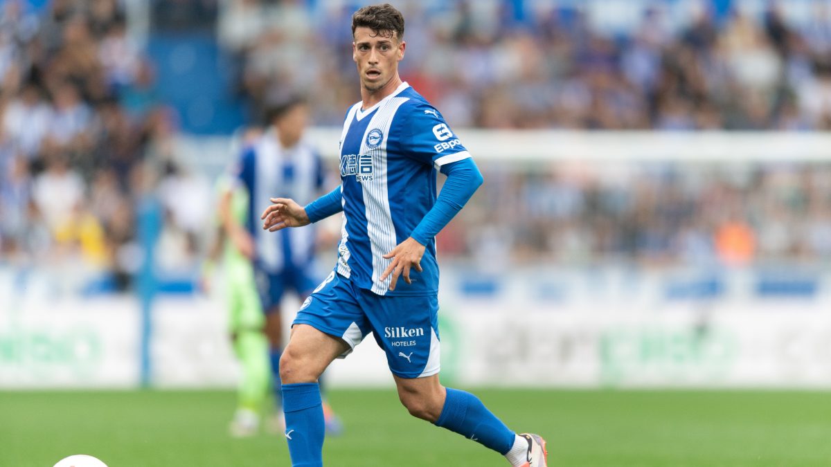 Antonio Blanco durante un partido con el Alavés