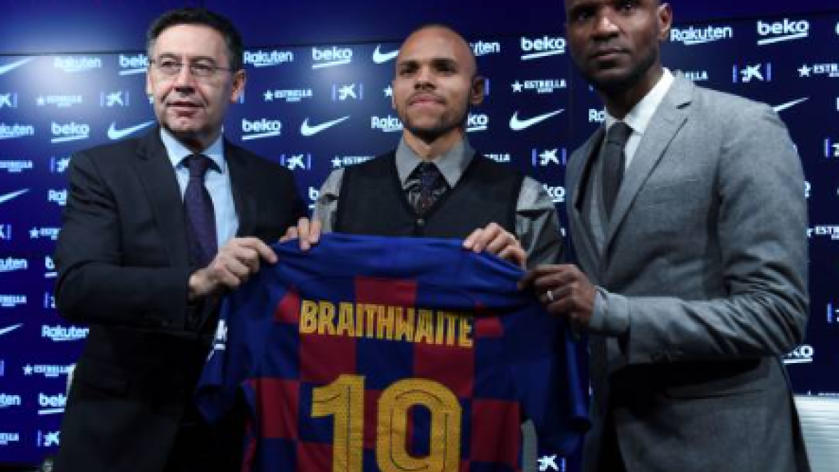 "El Barcelona busca un destino para Braithwaite./ Foto: Getty Images"