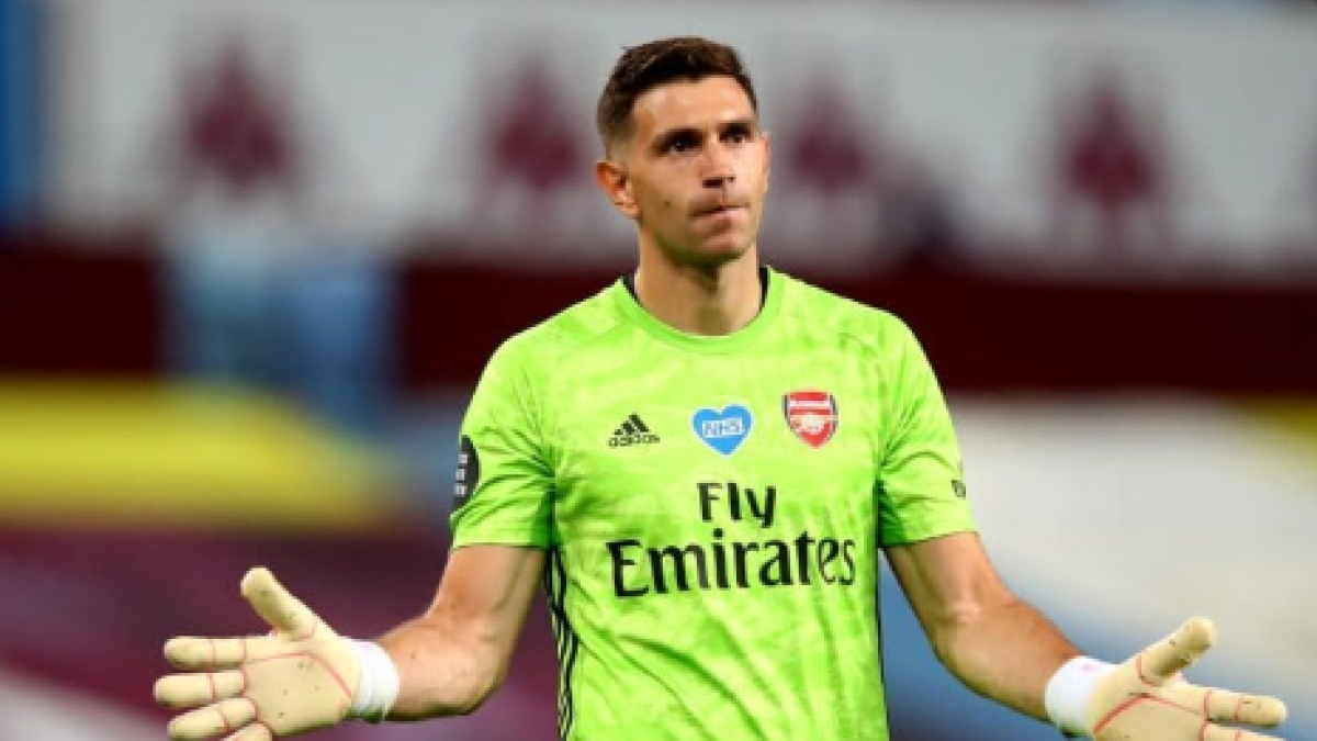 El error del Arsenal con Emiliano Martínez "Foto: TyC Sports"