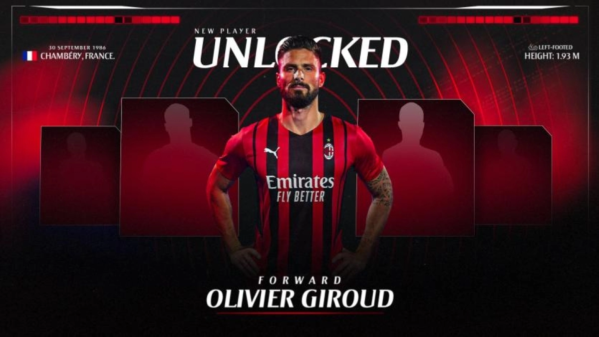 OFICIAL: Giroud, nuevo jugador del Milan - Foto: Twitter (acmilan)