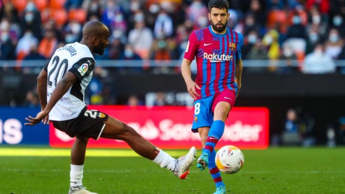 Jordi Alba, uno de los jugadores más activos. Foto: FC Barcelona
