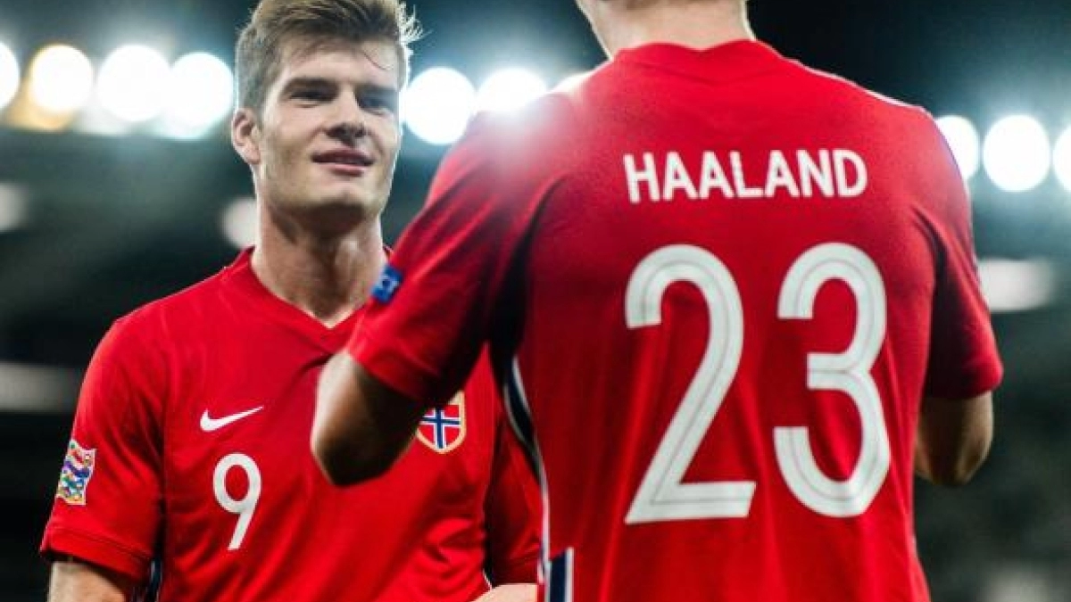 Alexander Sörloth, compañero de Haaland en la selección. Foto: Getty