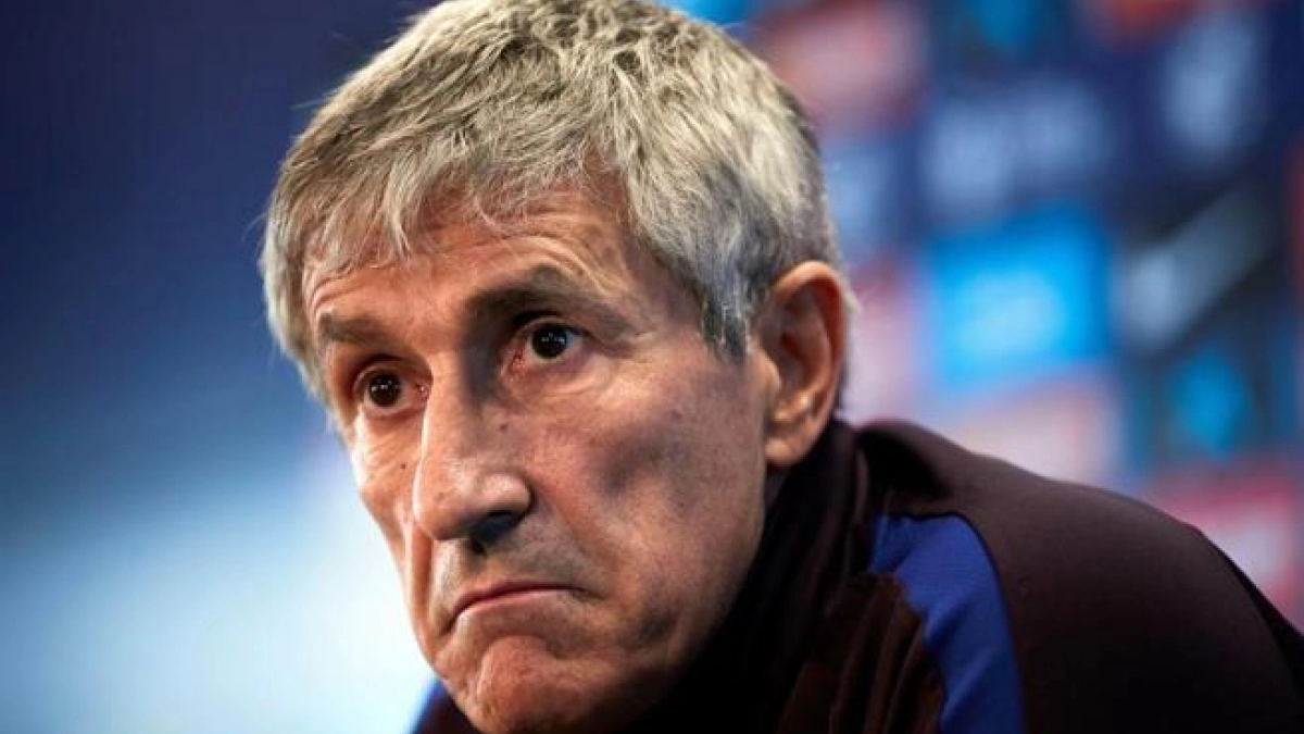 Quique Setién en rueda de prensa. Foto: EFE