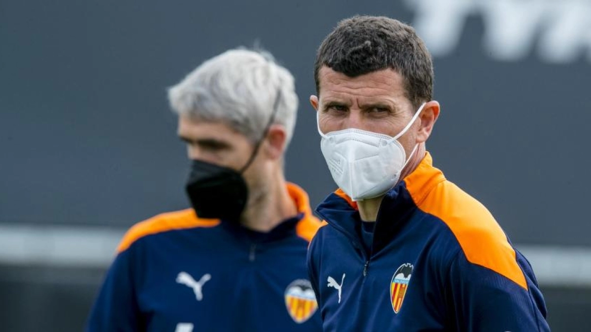 Rajada de Javi Gracia en su despedida del Valencia / Elmundo.es