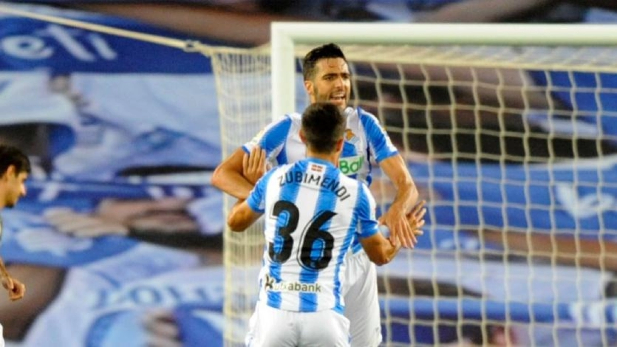 Martín Zubimendi tira la puerta. Foto: Marca
