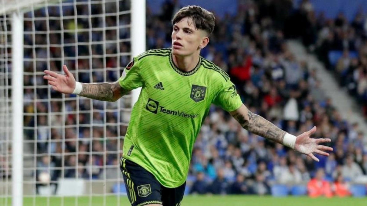 Alejandro Garnacho, jugador del Manchester United. Foto: Sporting News