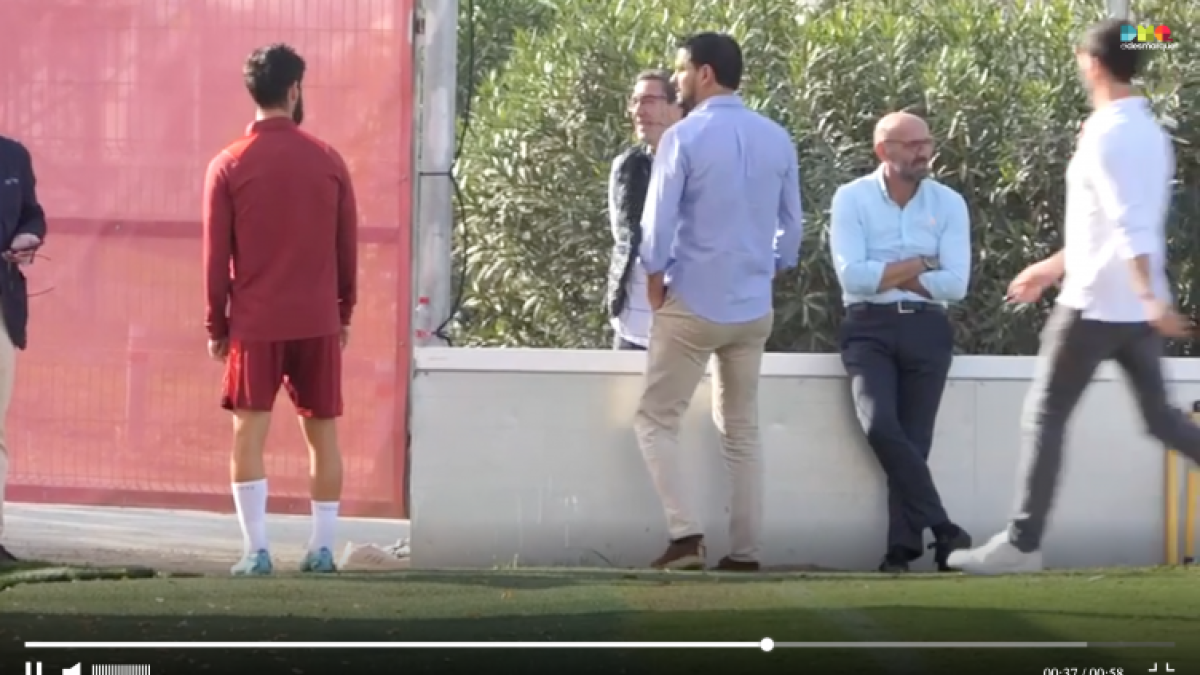 Isco y Monchi, durante el entrenamiento. Foto: eldesmarque.com