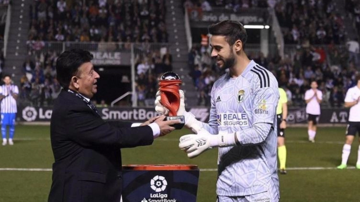José Antonio Caro, alias Churripi, es el portero del Burgos. Foto: SPORT