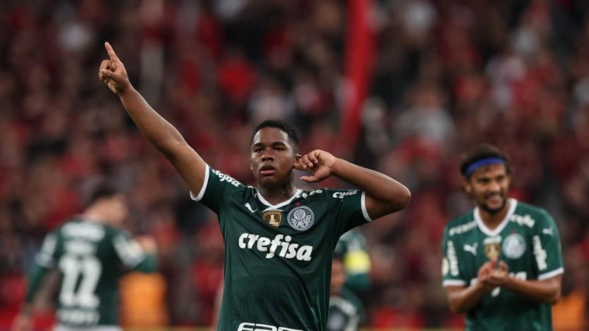 Madrid y Barça siguen en la pelea por Endrick. Foto: @Palmeiras
