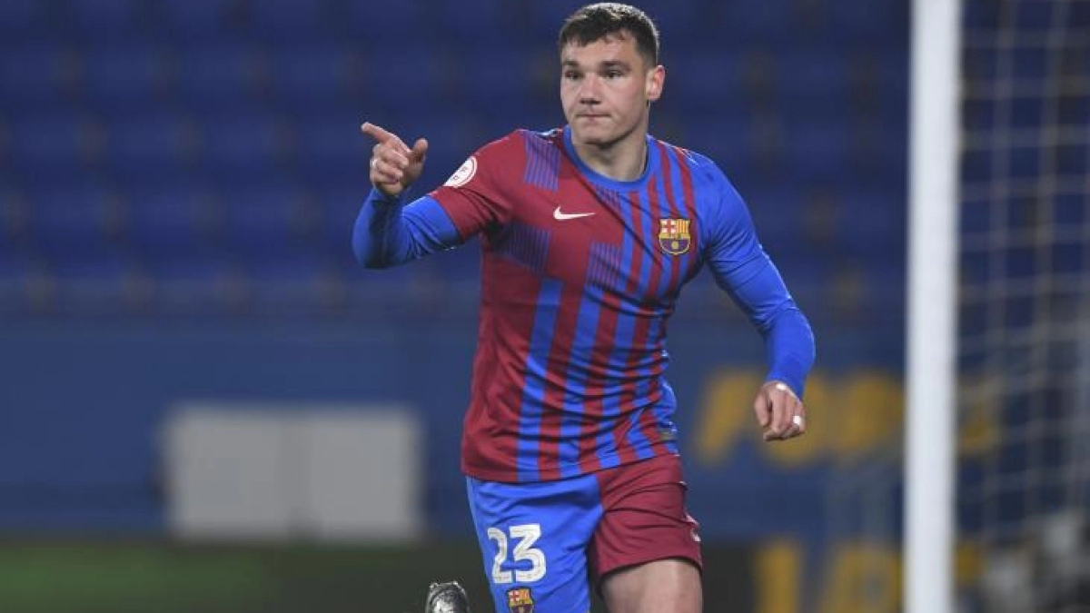 Imagen de Ferran Jutglà antes de fichar por el Club Brujas. Foto: FC Barcelona