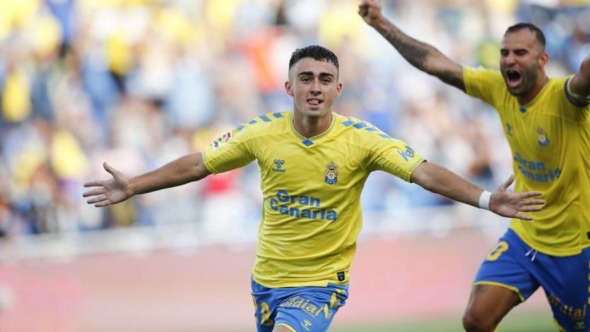 Alberto Moleiro, jugador de la UD Las Palmas pretendido por Real Madrid y FC Barcelona. Foto: SPORT
