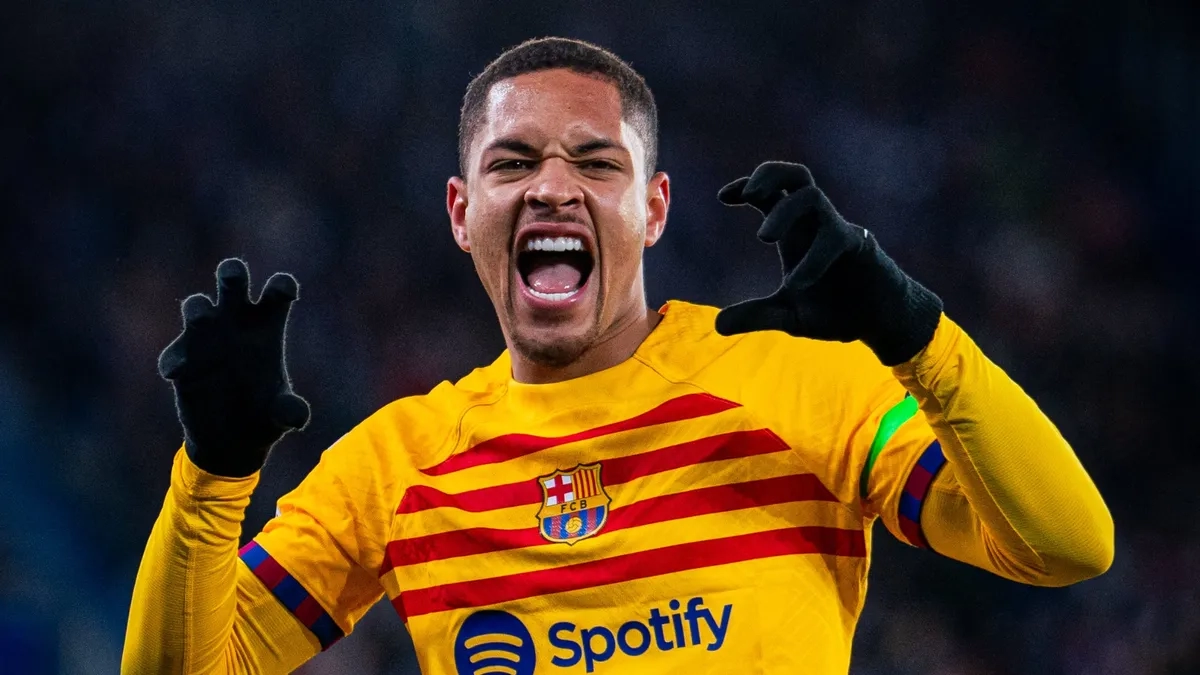 Vitor Roque, delantero del FC Barcelona que podría poner rumbo a Arabia Saudí