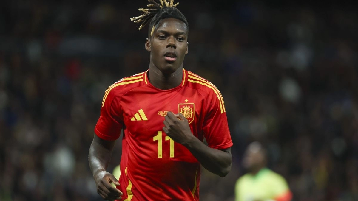 <p>Nico Williams, Athletic Club player and star of Spain who interests FC Barcelona</p>