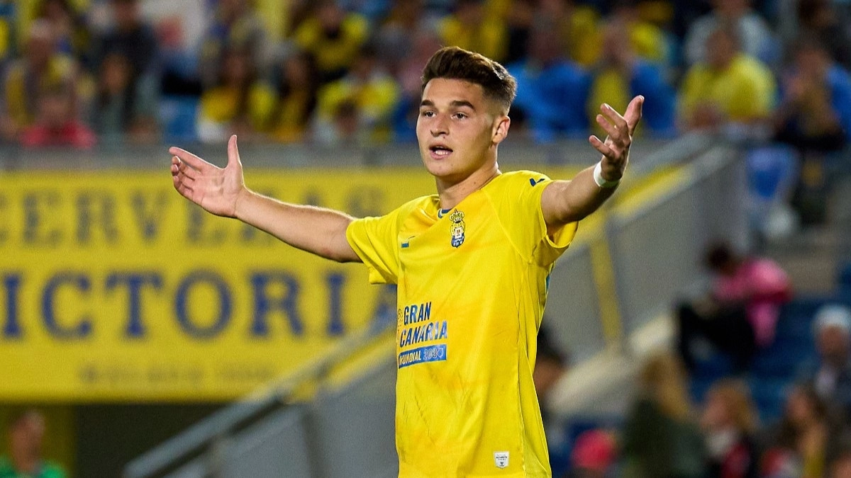<p>Mika Mármol, Las Palmas player who interests Roma</p>