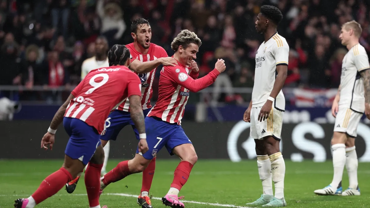Match between Atlético de Madrid and Real Madrid
