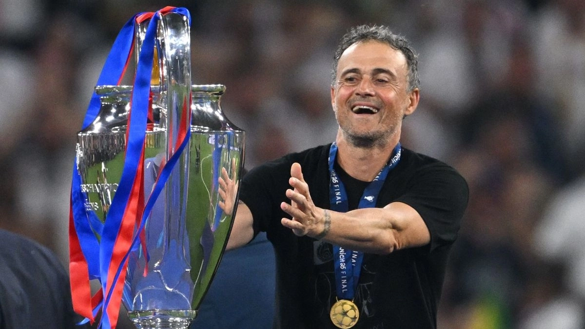 <p>Luis Enrique, winner of the Champions League with PSG</p>