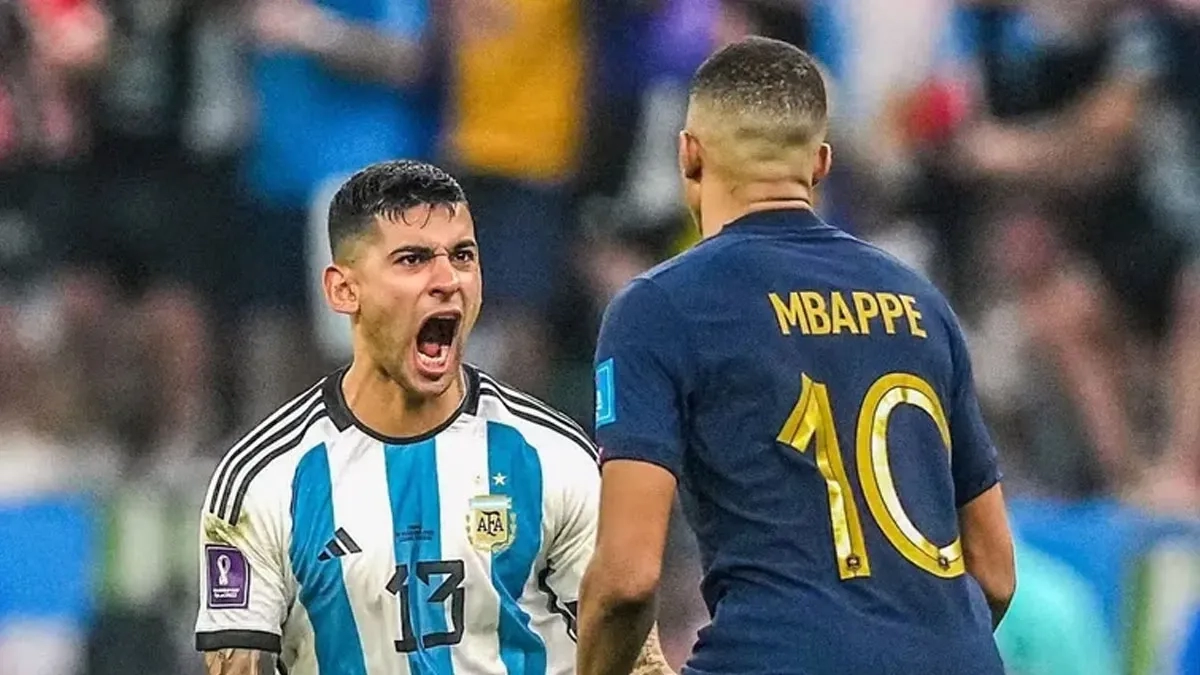 Cuti Romero and Kylian Mbappé