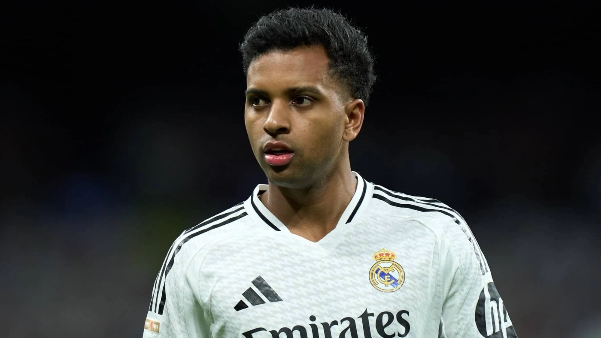 Rodrygo jugando un partido de LaLiga