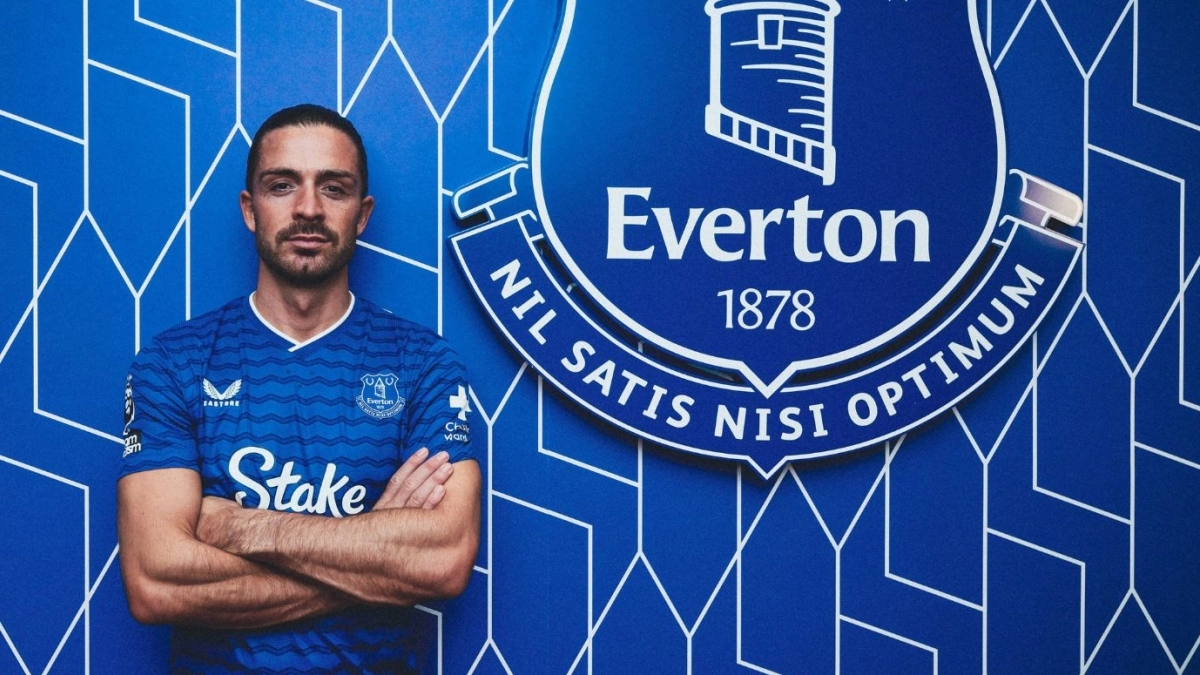 Jack Grealish at the Everton presentation | The Coaches Voices