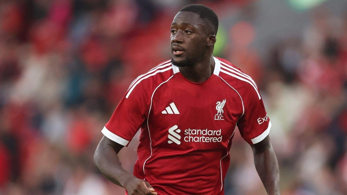 Konaté in the preseason match with Liverpool