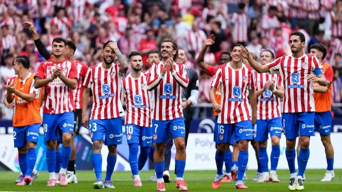 Los jugadores del Atlético de Madrid tras un partido