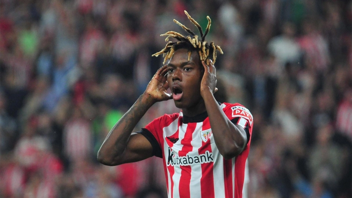 Nico Williams lamenta una ocasión con el Athletic Club