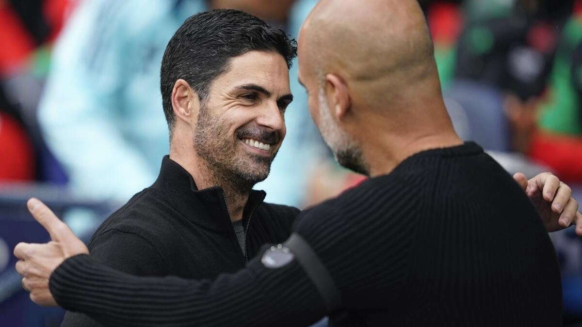 Mikel Arteta y Pep Guardiola