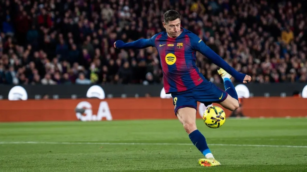 <p>Robert Lewandowski, forward of Barcelona</p>