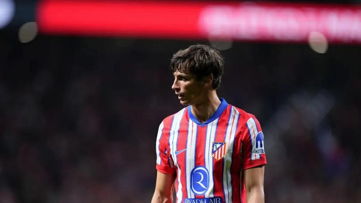 Robin Le Normand durante un partido con el Atlético de Madrid