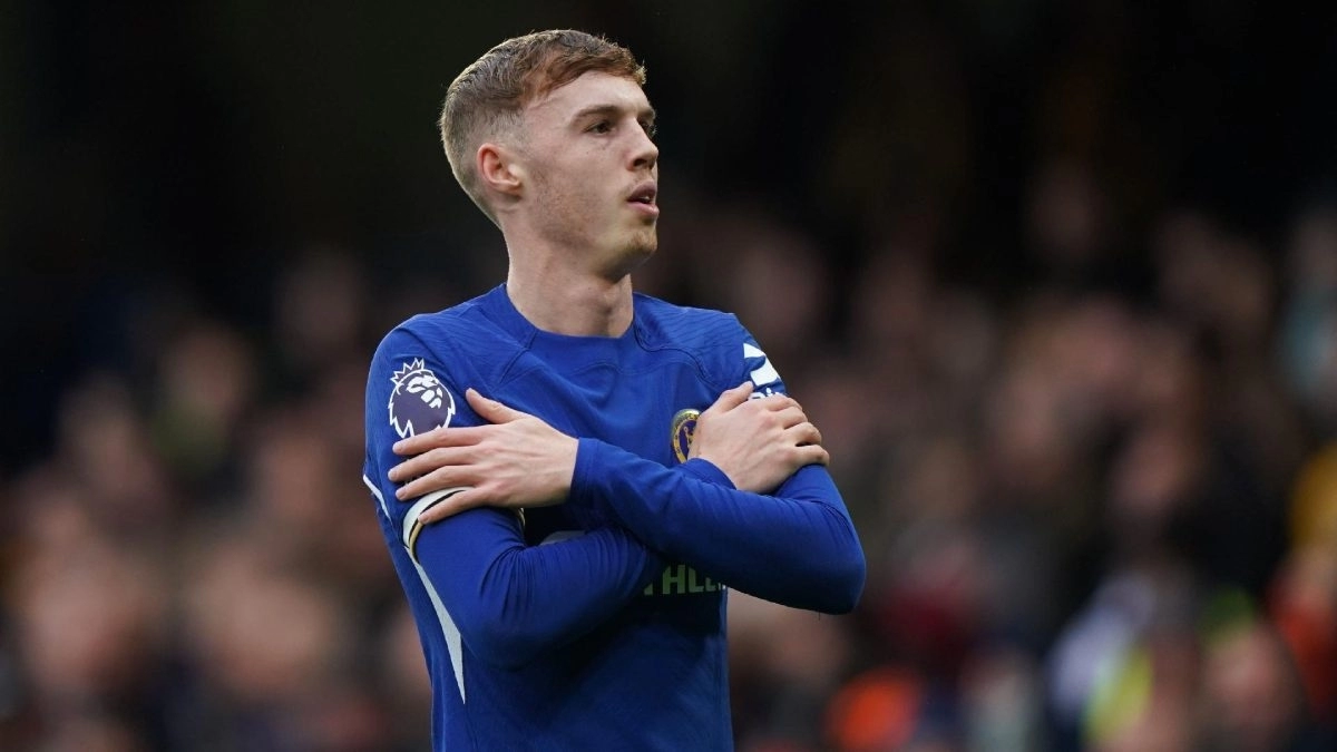Cole Palmer celebra un gol anotado con el Chelsea