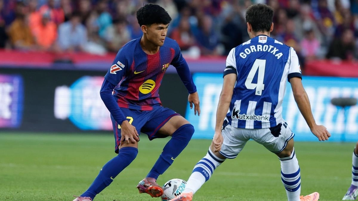 Dro Fernández during a Barcelona - Real Sociedad