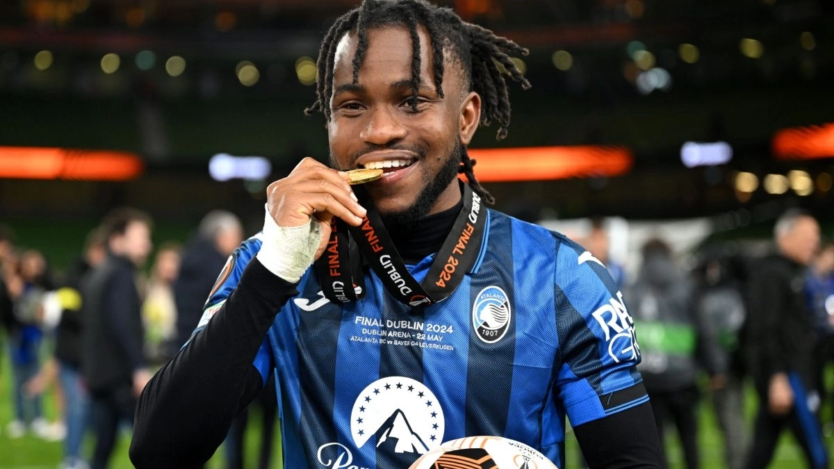Ademola Lookman tras ganar la Europa League con la Atalanta