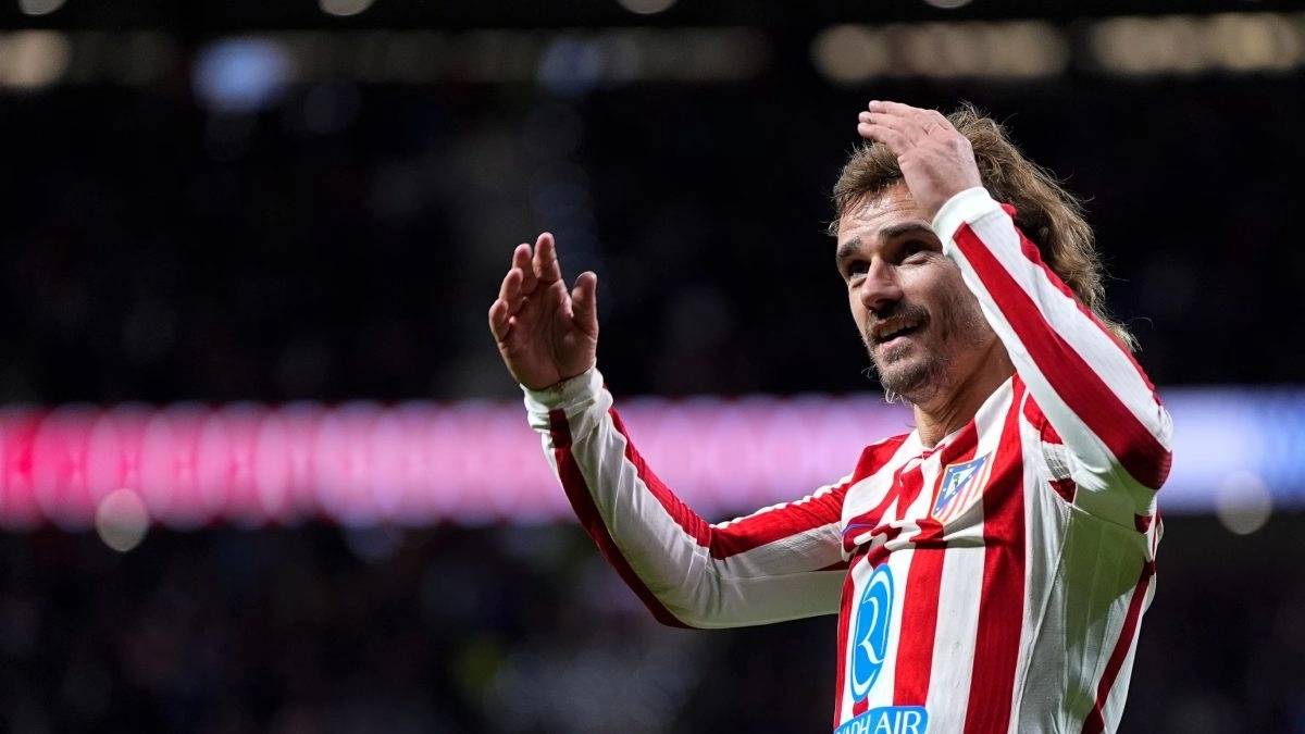 Antoine Griezmann durante un partido con el Atlético de Madrid