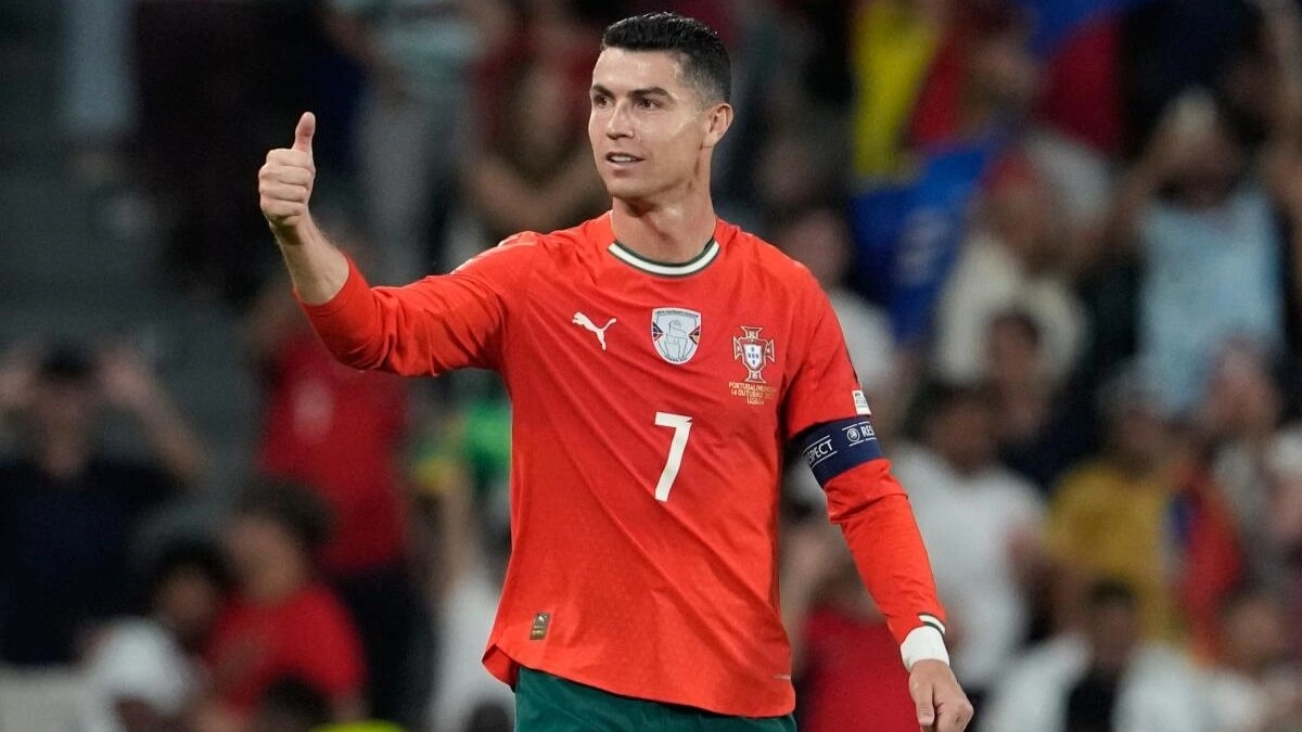 Cristiano Ronaldo during a match with the Portugal national team.