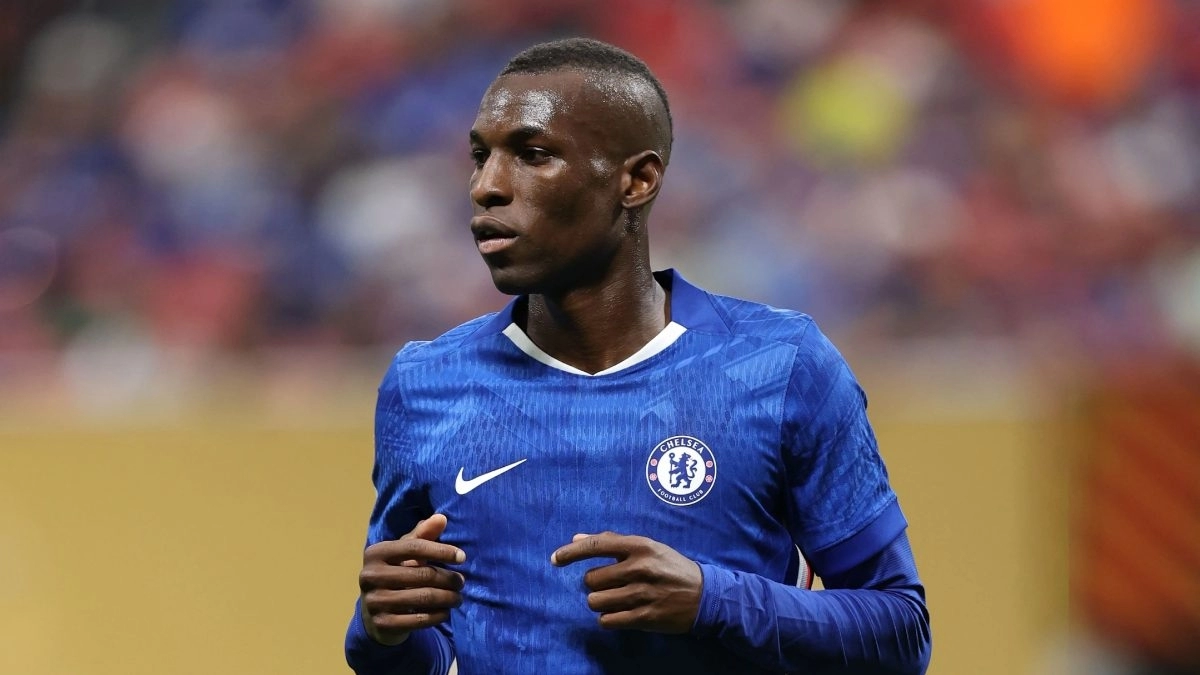 Nicolas Jackson durante un partido con el Chelsea