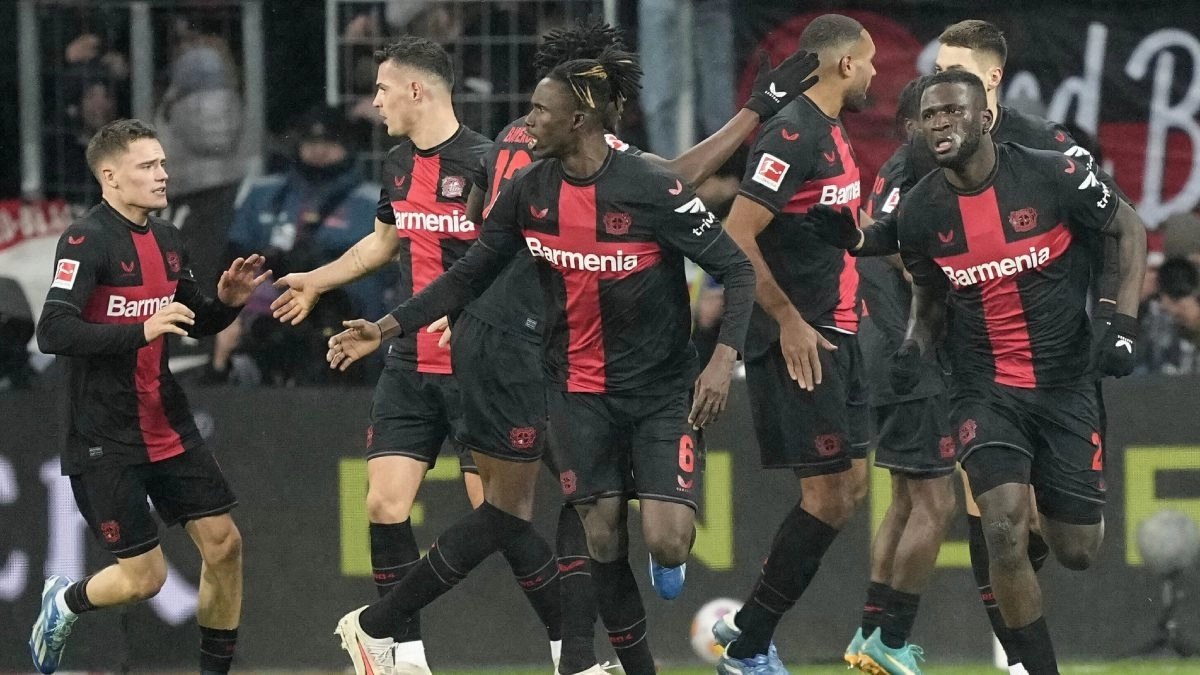Los jugadores del Bayer Leverkusen celebran un gol