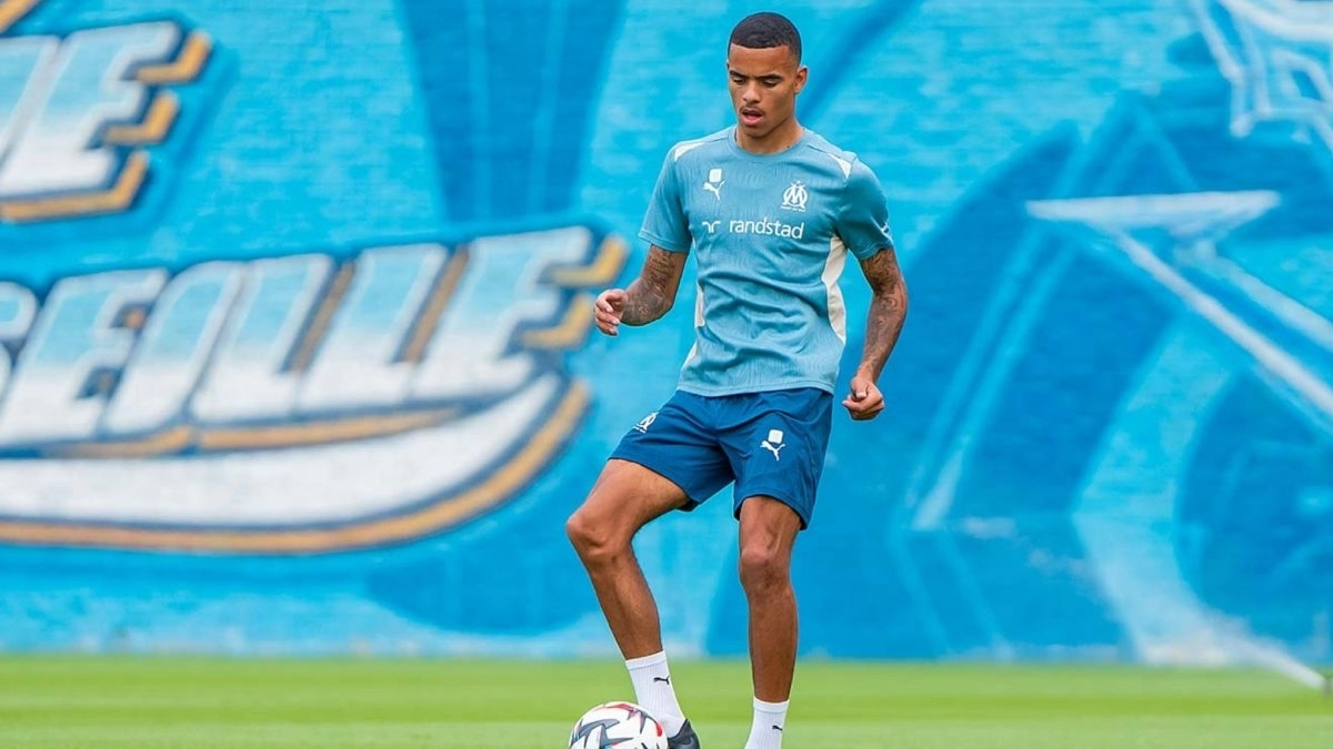Mason Greenwood durante un entrenamiento con el Olympique de Marsella