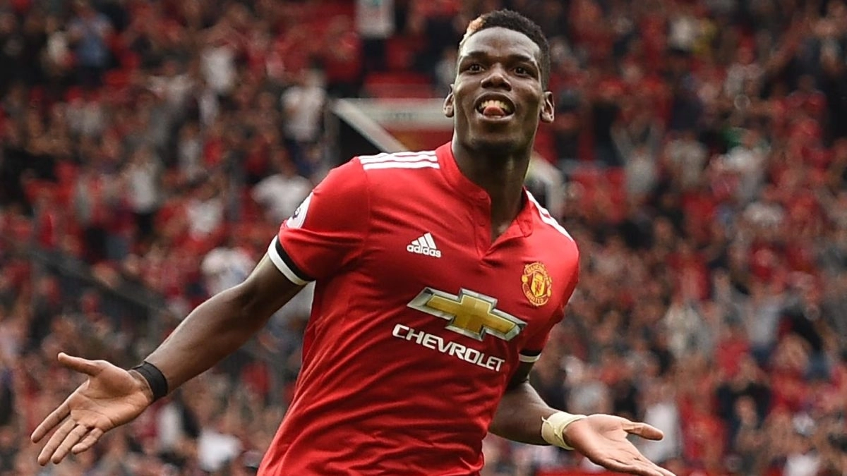 Paul Pogba celebra un gol con el Manchester United