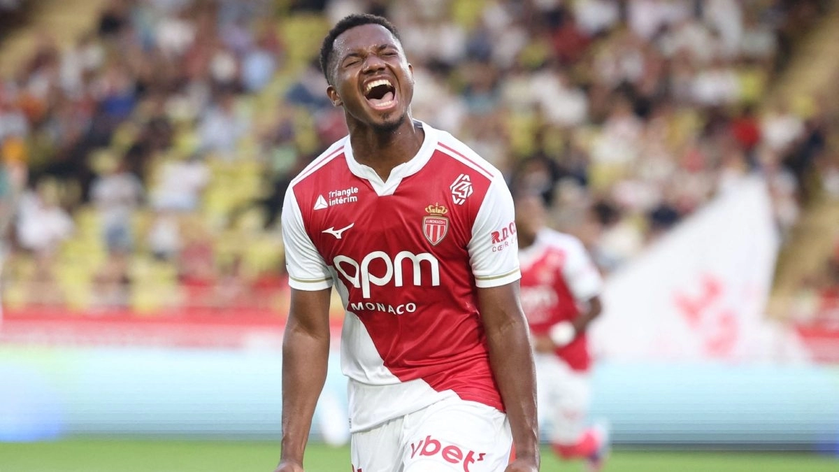Ansu Fati celebra un gol anotado con el Mónaco