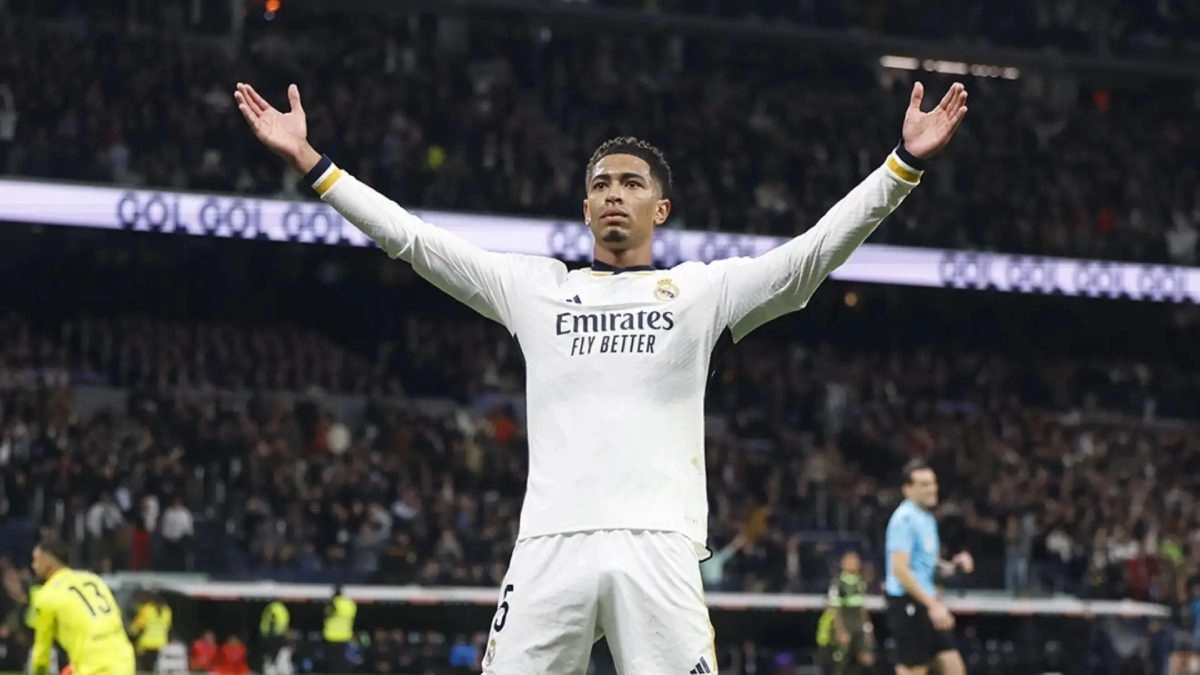 Jude Bellingham celebra un gol anotado con el Real Madrid