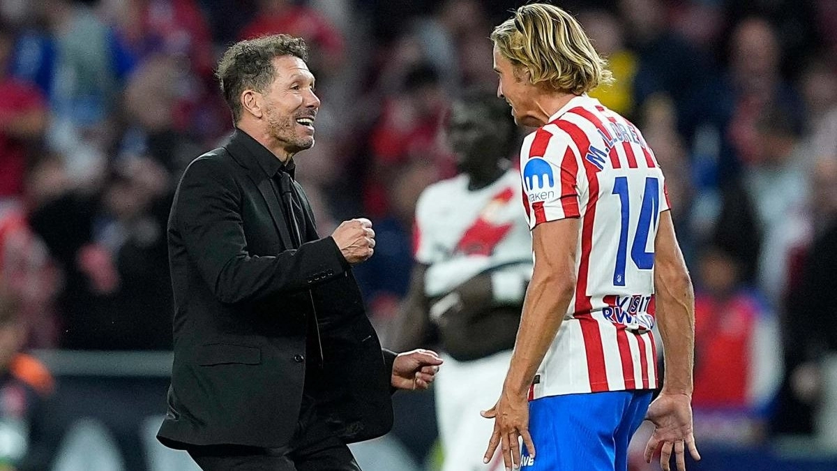 Marcos Llorente y el Cholo Simeone