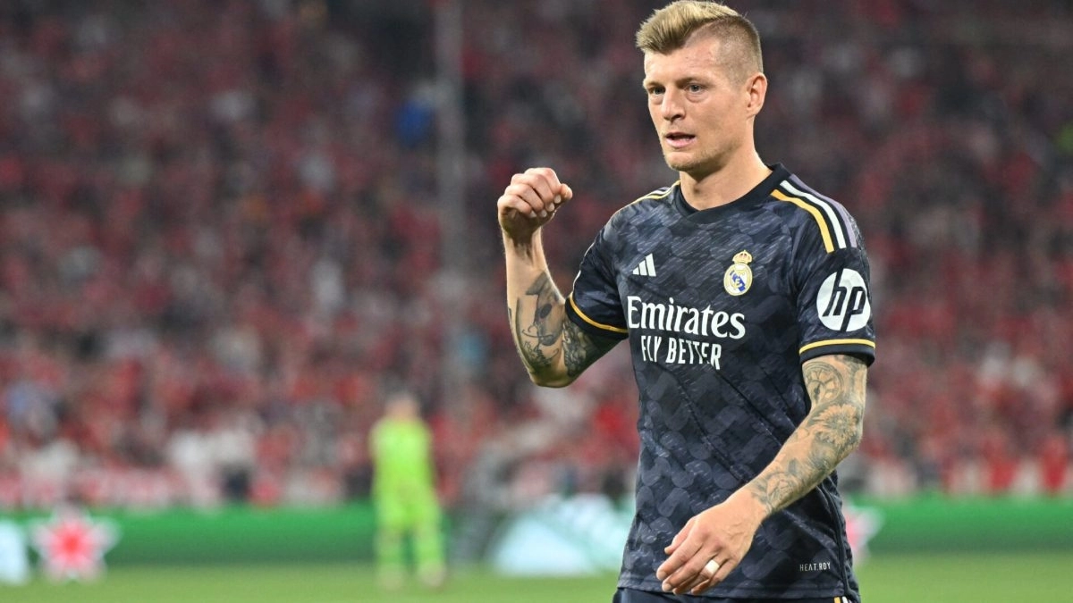 Toni Kroos durante un partido con el Real Madrid