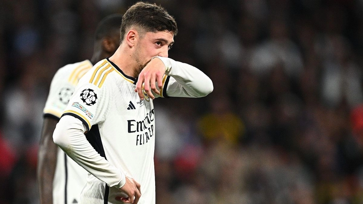 Fede Valverde durante un partido con el Real Madrid