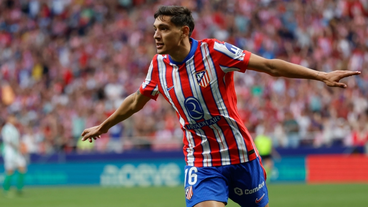 Nahuel Molina celebra un gol con el Atlético / EFE