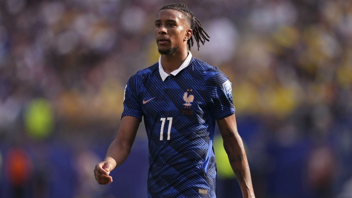 Michael Olise durante un partido del Mundial 2026 con la selección de Francia