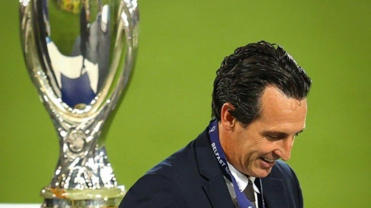 Unai Emery, tras la final de la Supercopa de Europa / Getty Images