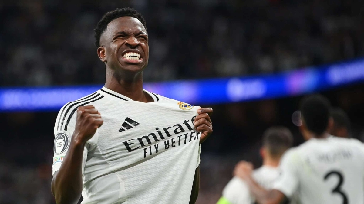 Vinicius Júnior celebra un gol con el Real Madrid / Getty Images