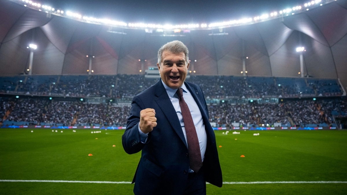 Joan Laporta celebra un título con el Barcelona / FC Barcelona