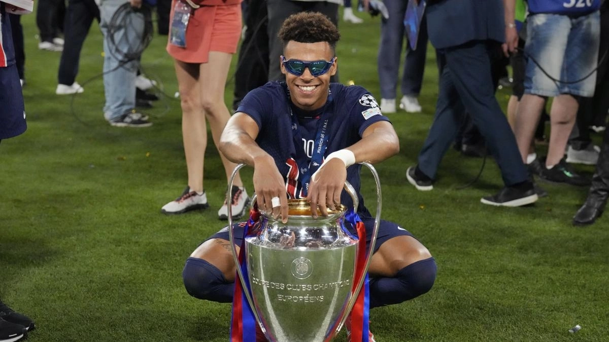 Désiré Doué, bicampeón de Europa con el PSG / LaPresse